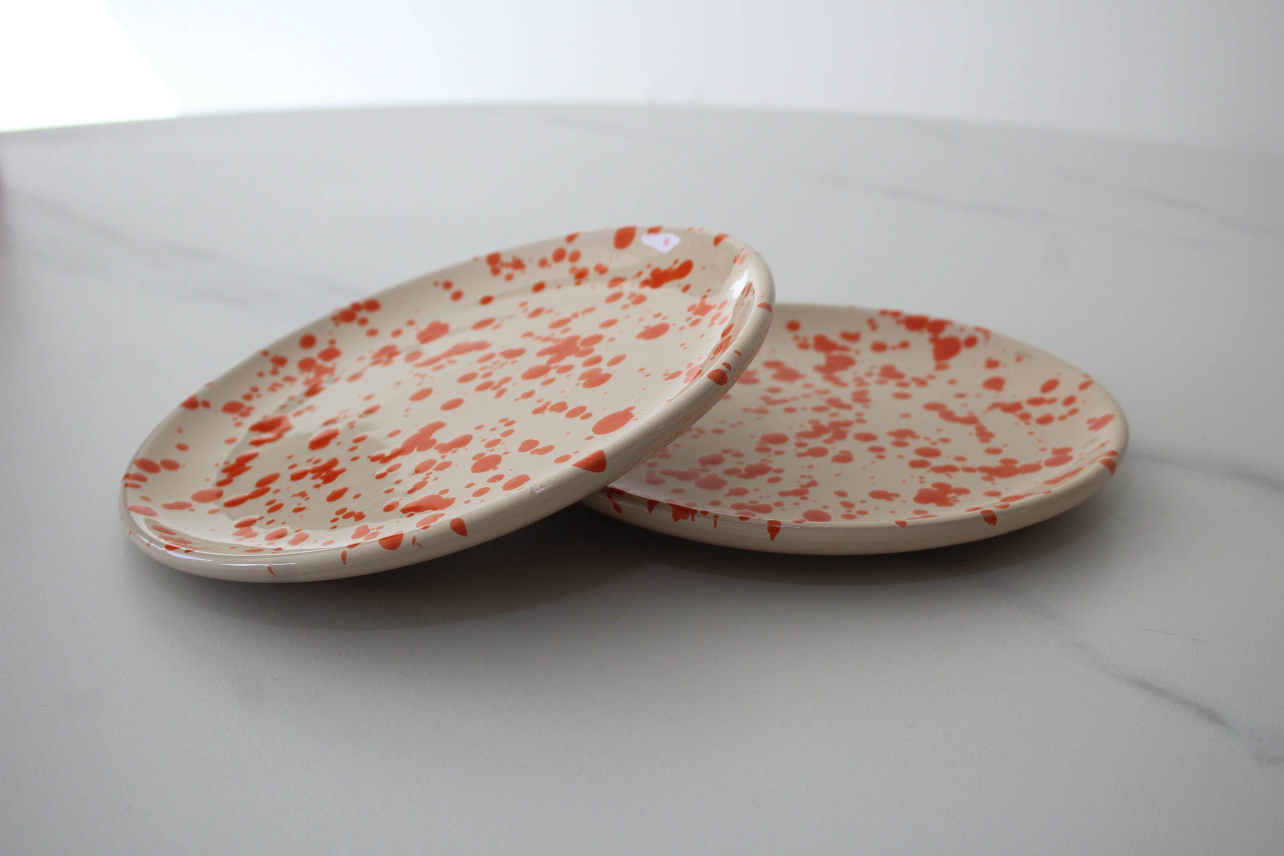 gebaksbordjes oranje 2 stuks