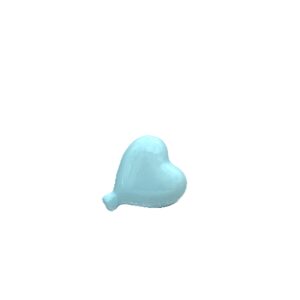 Hartjesballon 8 cm blauw