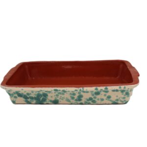 Ovenschaal 32 cm groene spetters