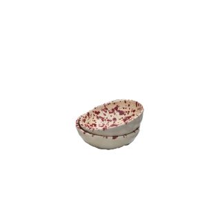 Schaaltjes wijnrood 12 cm (2 stuks)