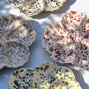 Hapjesschaal rond 35 cm donkergroen