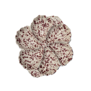 Hapjesschaal rond 35 cm wijnrood